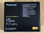Obiectiv foto DSLR Panasonic LEICA DG SUMMILUX 15mm f/1.7 ASPH Nou