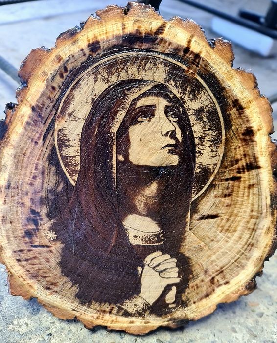 Icoana lemn handmade gravură