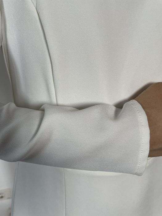 Rochie albă cu trenă, pentru cununie civila  sau nuntă