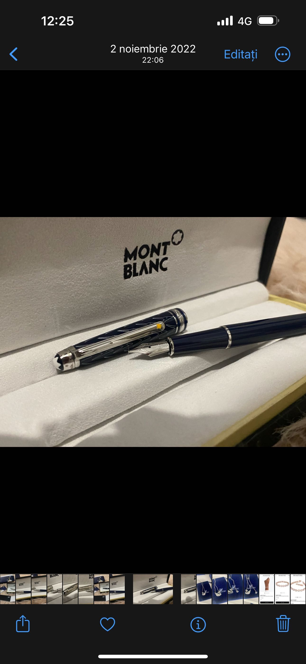 Stilou Mont Blanc micul print capac argintiu