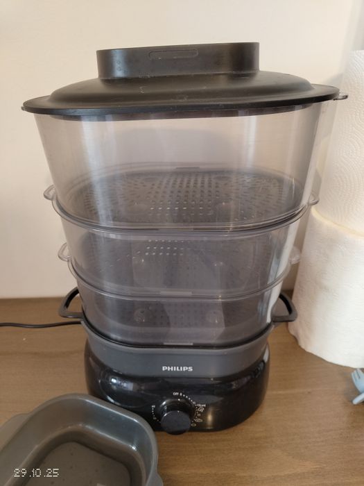 Aparat de gatit cu aburi Philips HD9126/00, 900 W, 9 l, Negru