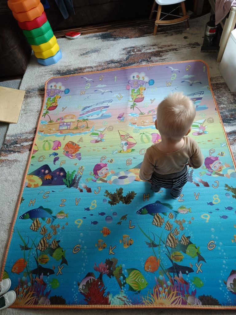 120х180см Двулицево килимче за игра / постелка / подложка за бебе