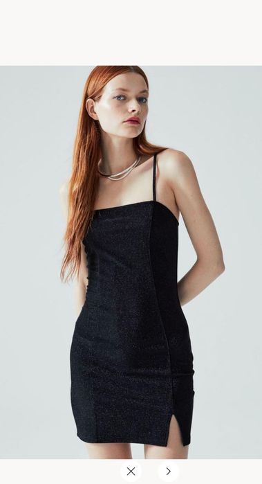 Мини черна рокля h&m