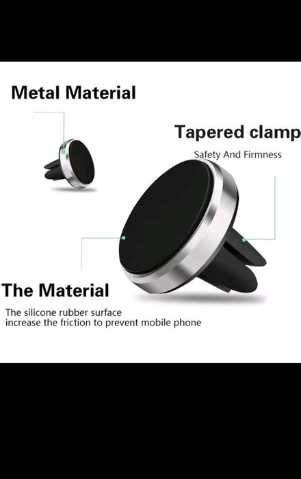 Suport magnetic telefon pentru mașină – prindere pe grila de ventilați