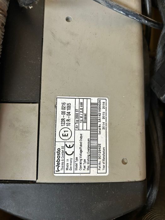 Webasto demontat de pe peugeot boxer