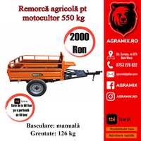 Remorca agricola noua 550-750 kg pt motocultor Agramix