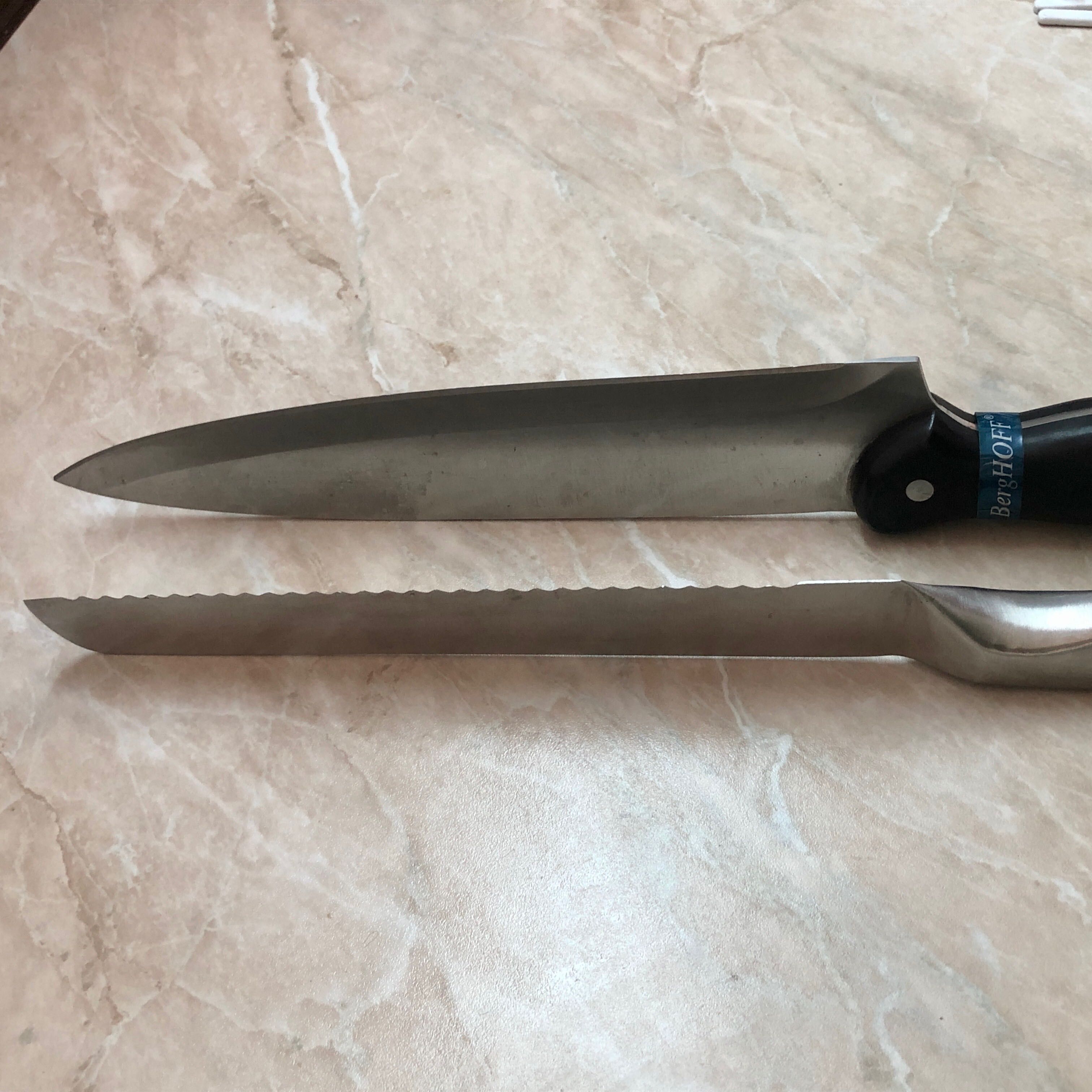 2 ножа BergHOFF x30cr13 и Gipfel за хляб