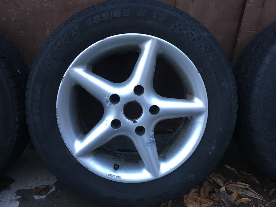 Jante aluminiu BMW 15", anvelope 185 65 R15, 5x120