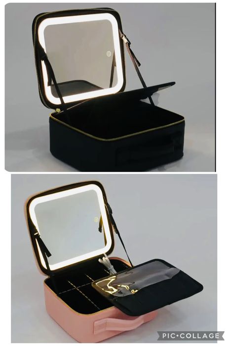 Нов Куфар за гримове и козметика  с LED огледало