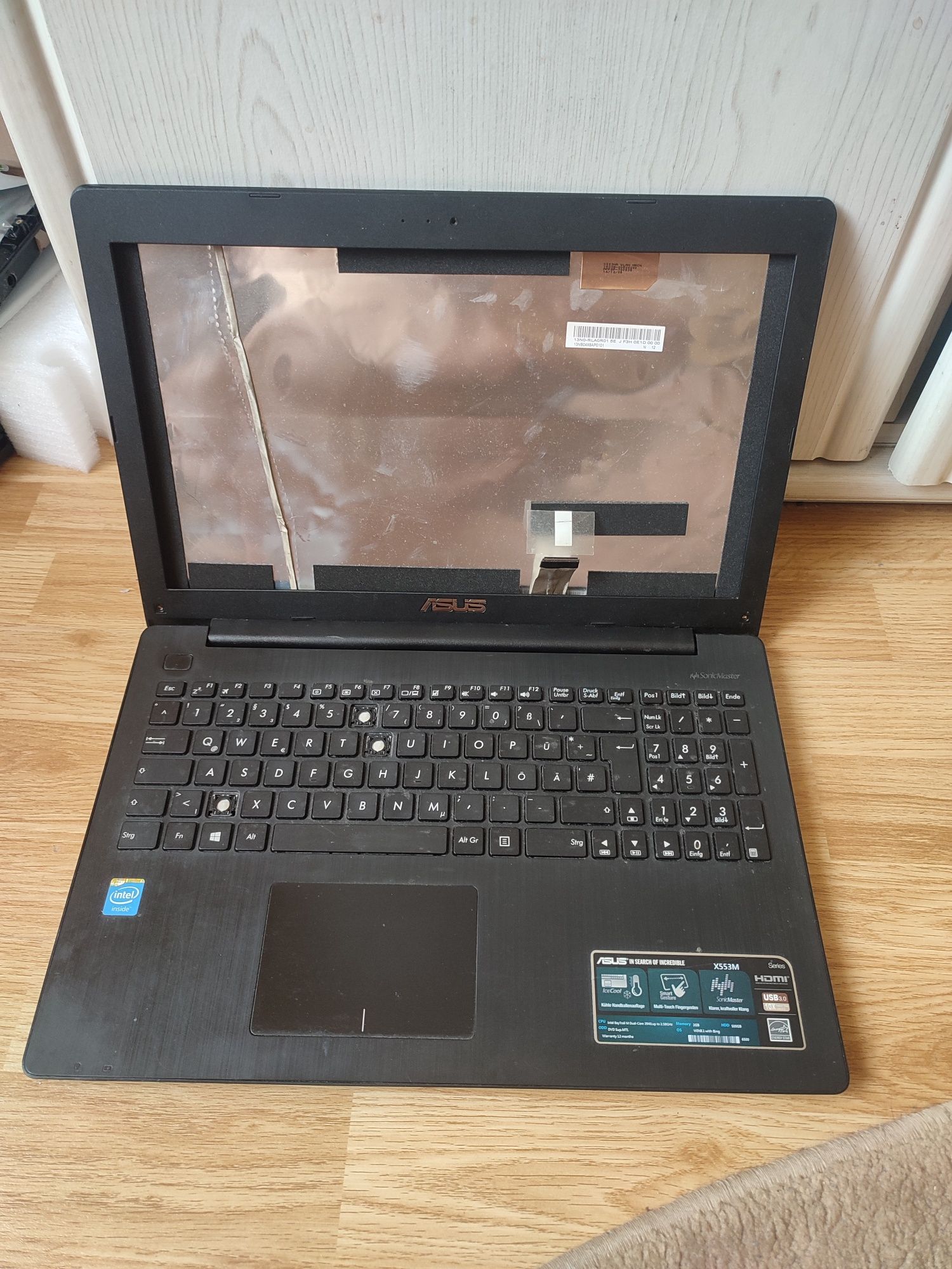 Carcasa completa + Balamale + Tastatura - Asus F553M X553M