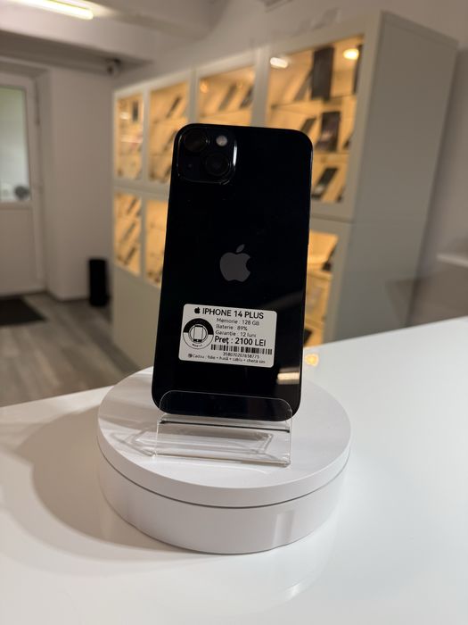  Iphone 14 PLUS black 128 gb ! Garantie 12 luni + cadou