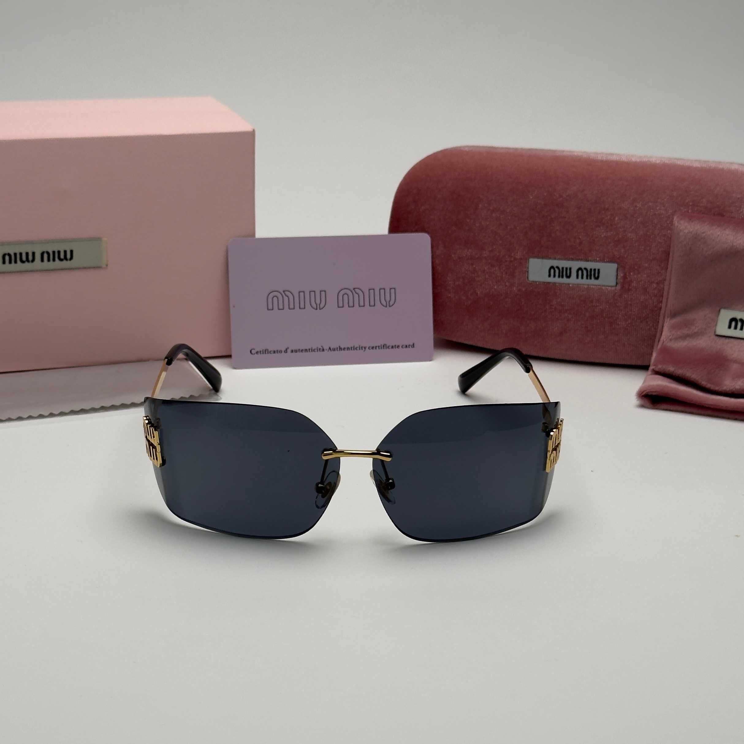 Слънчеви очила MIU MIU Овални Black New UV400 CE Rimless Brown