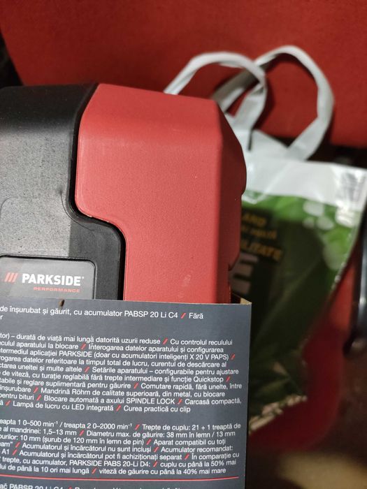 Masina de gaurit si insurubat parkside performance