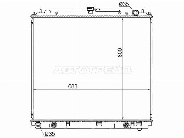 Радиатор Nissan Navara