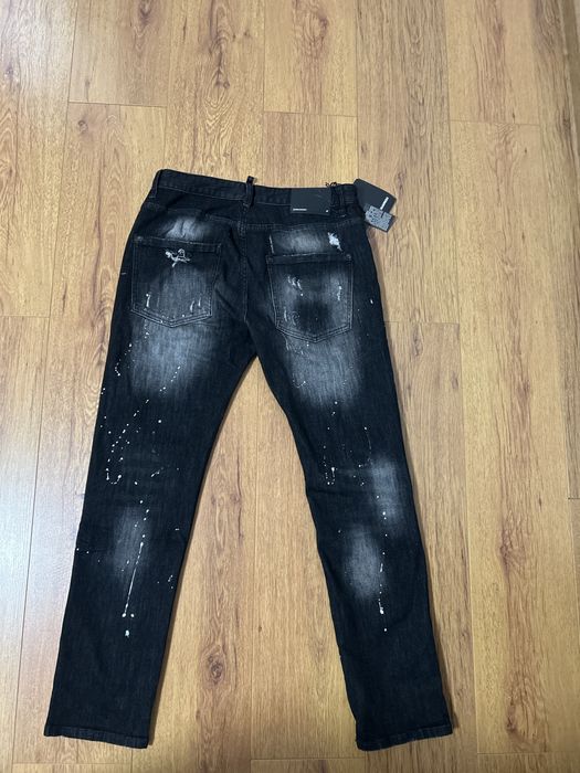 blugi dsquared D2 negru cu gri noi