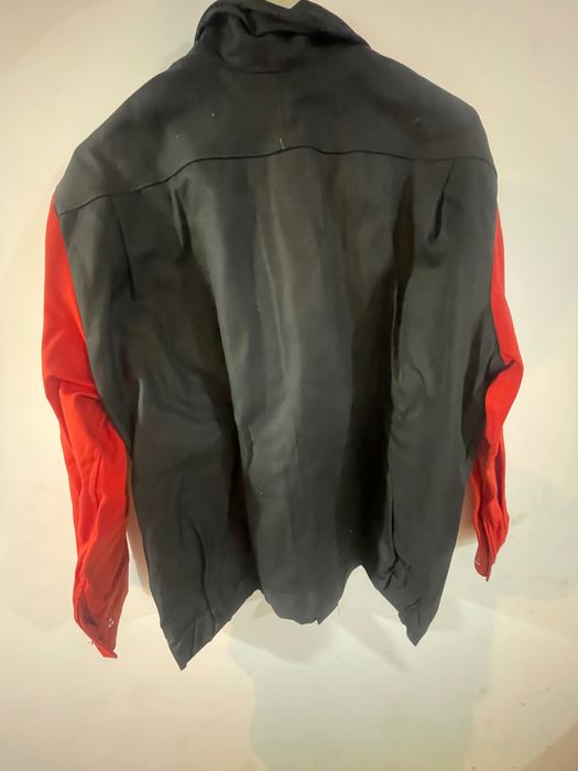 Cămașă de sudor de lucru negru cu roșu 56