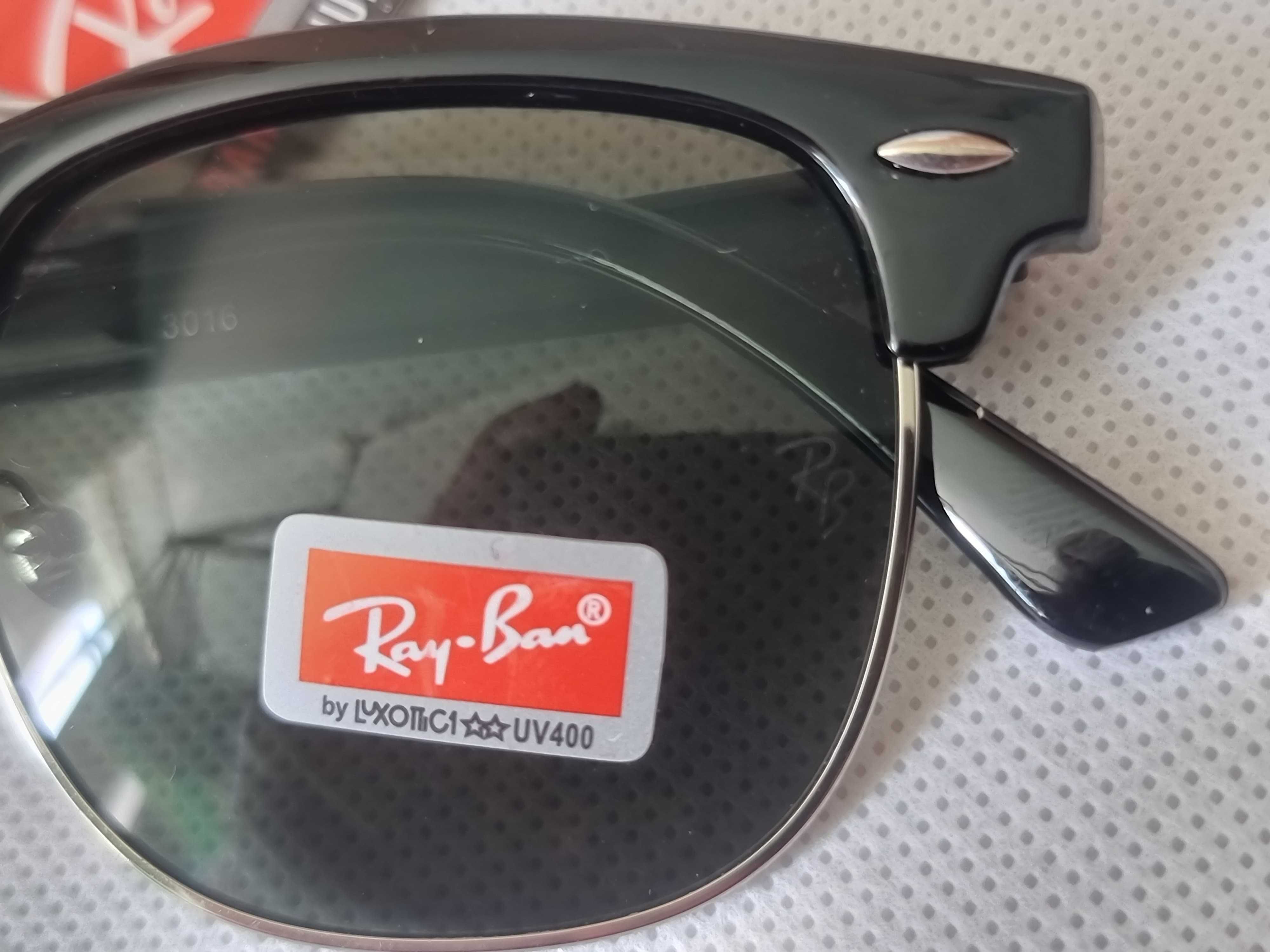 Ochelari de soare Ray-Ban RB3016 Clubmaster, verde, Transport Gratuit