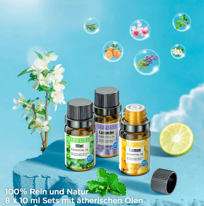 Difuzor aromaterapie /14 culori/8 uleiuri esentiale