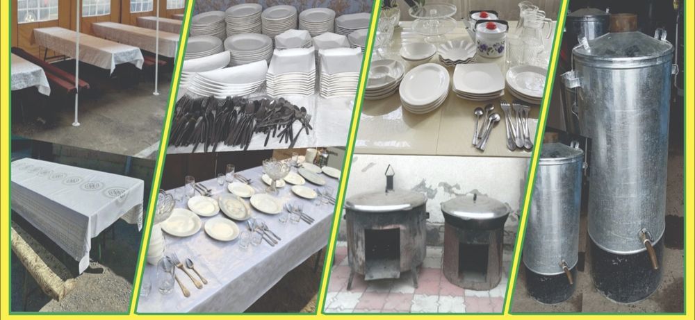 Оренда посуд стол с стульями казан титан обмен на авто или на скот