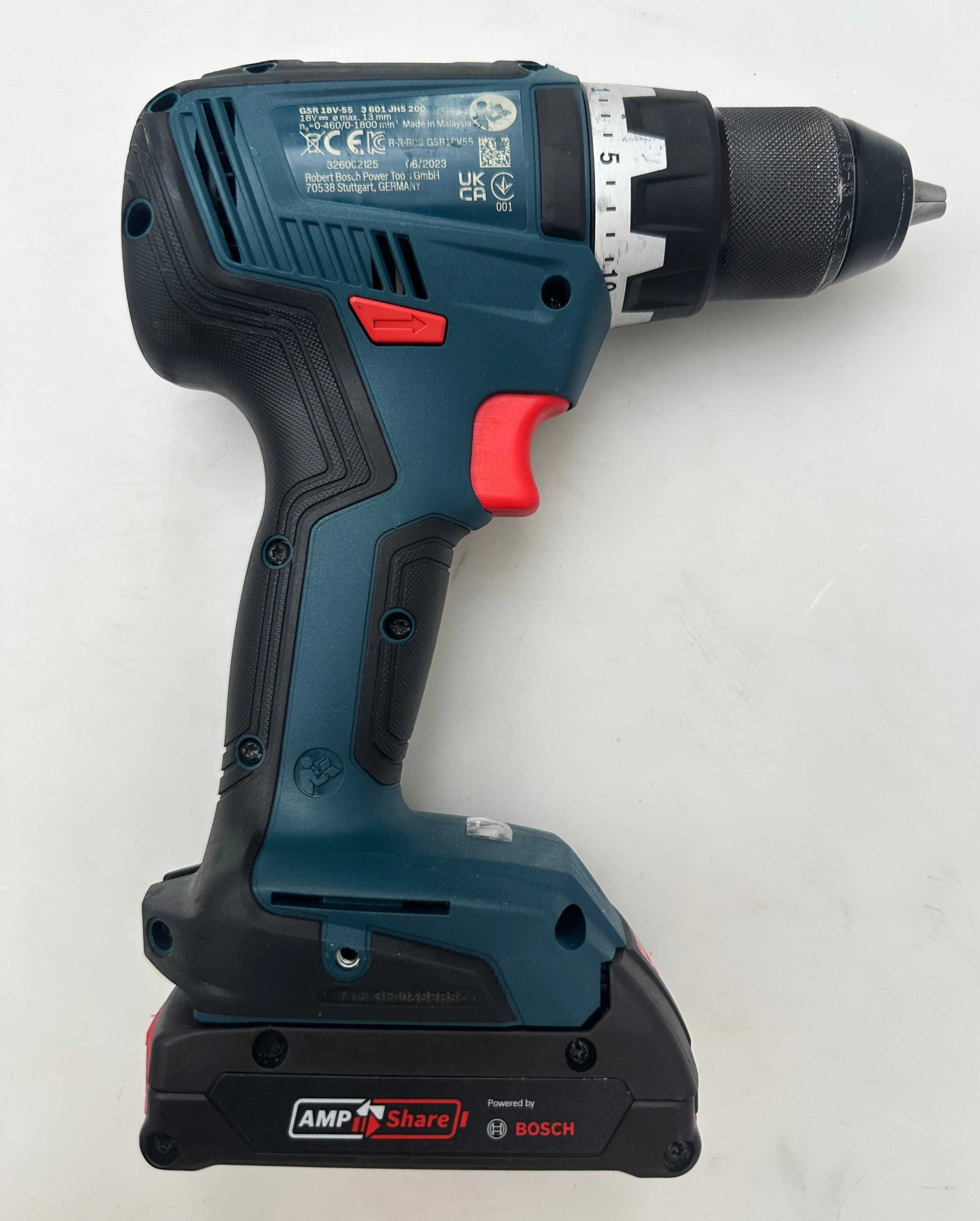 Bosch GSR 18V-55 - Безчетков винтоверт като нов!