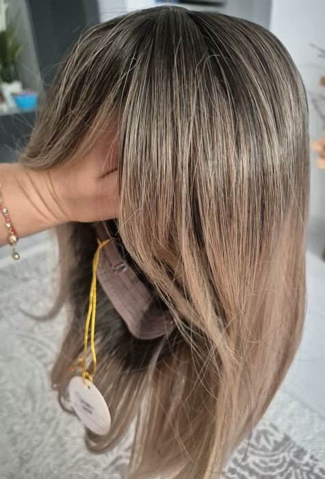 NOUA, Peruca blond natural, radacini negre
