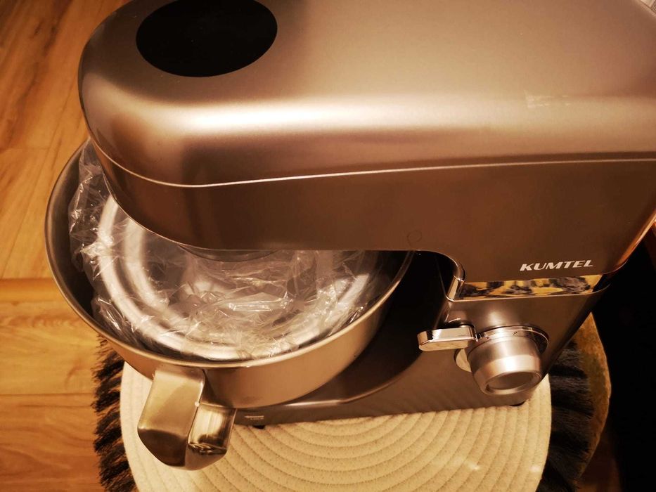 Mixer planetar KUMTEL, 1800W, 4.6L, 8 trepte+Pulse, Gri