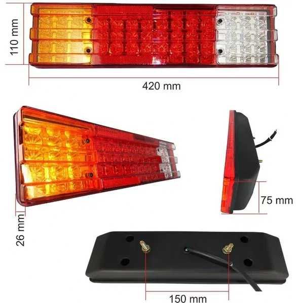 2 БРОЯ ЛЕД LED 12V Диодни стопове за платформи 12 Волта