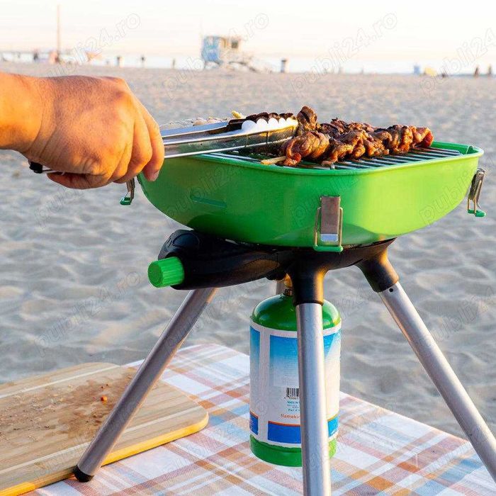 Gratar de camping 2in1 cu gaz, aragaz, masa gratar gratar mobil