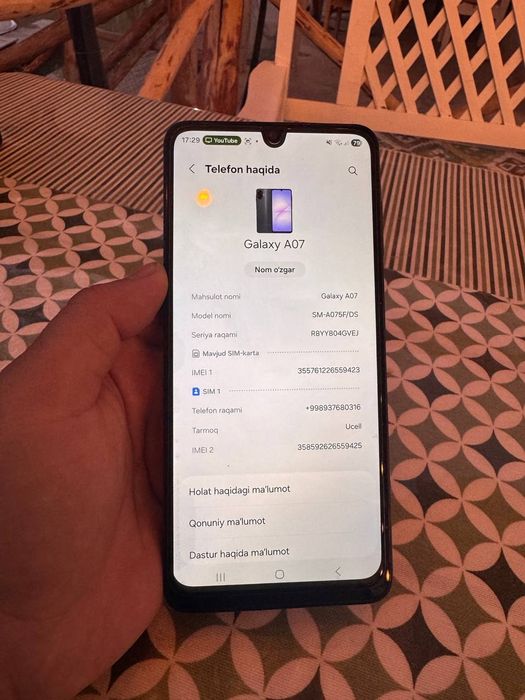 Samsung a07 ideal 128