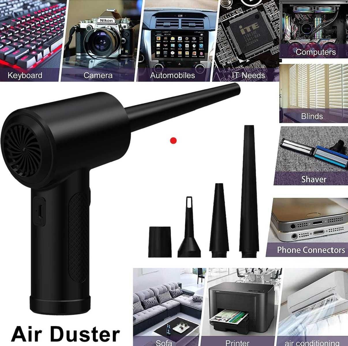 Air duster, curata sufla praful  68W aproape mini compresor portabil