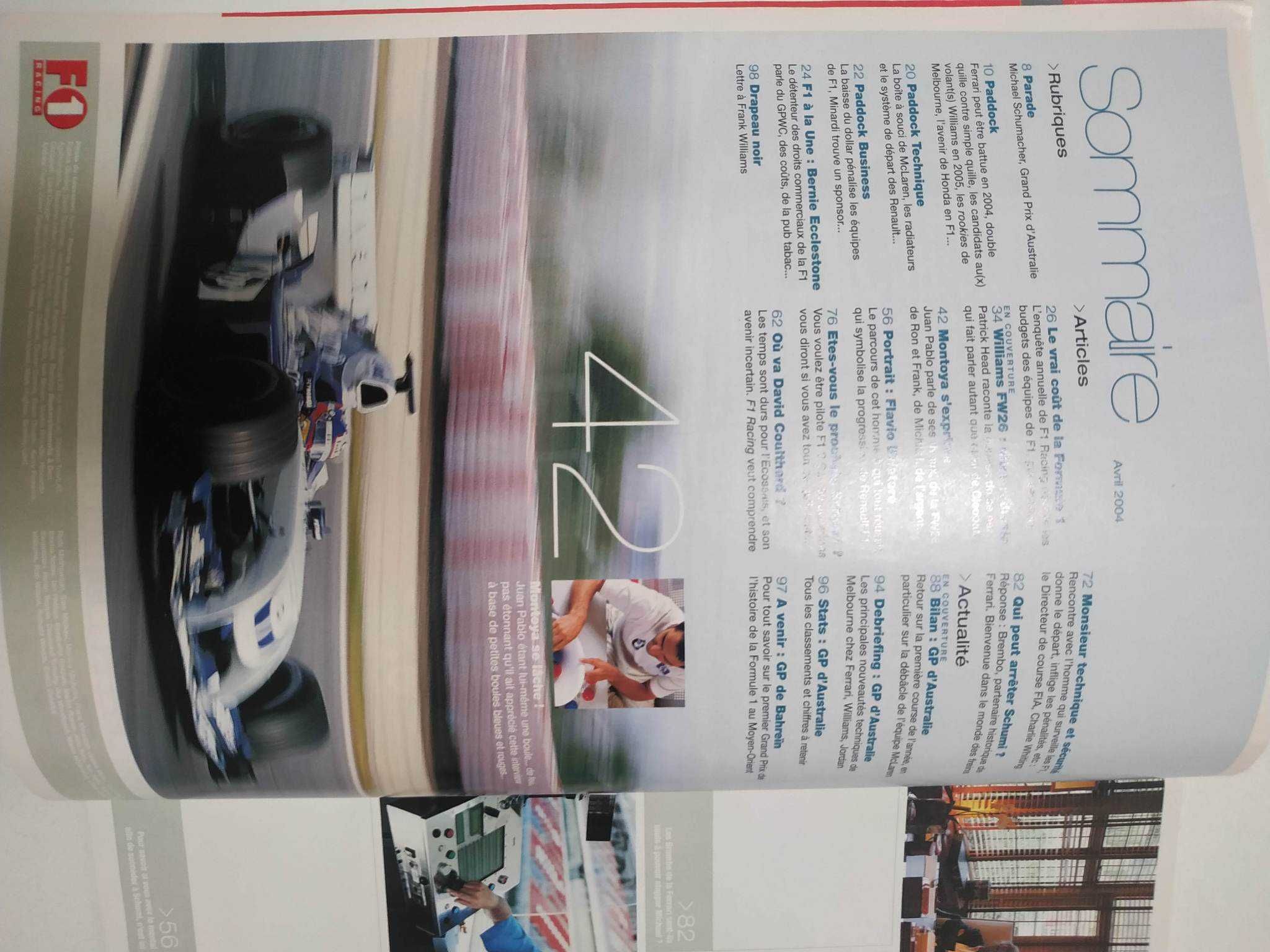 Revista Formula 1 Racing aprilie 2004 franceza