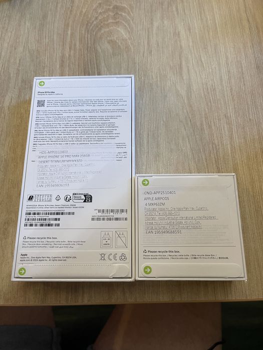 Iphone 16 pro max 256gb gold+airpods 4
