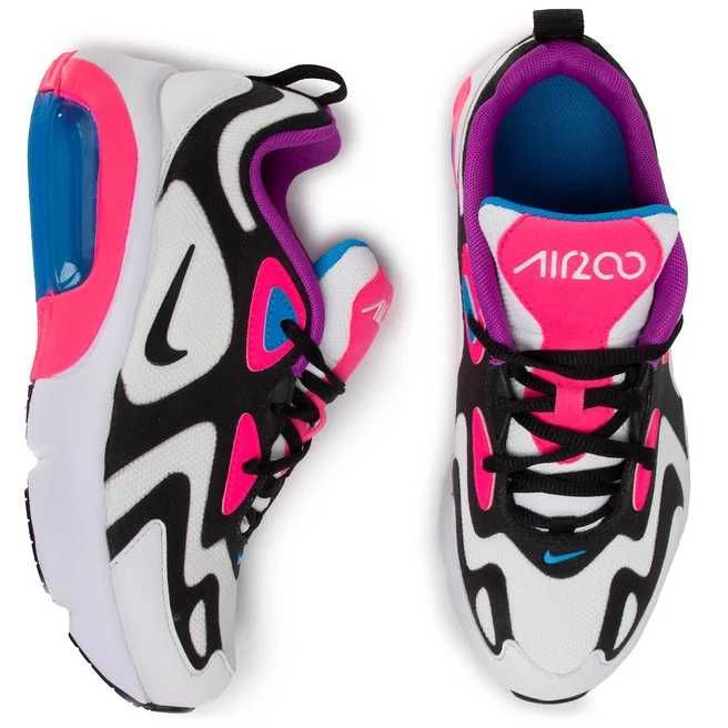 Nike original Air Max 200  GS AT 5630 - 100 WHITE/BLACK/HYPER PINK