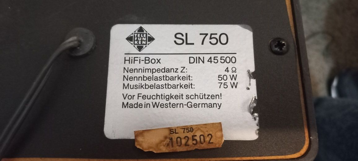 boxe vintage raft  Sony ss-b1,Telefunken sl750