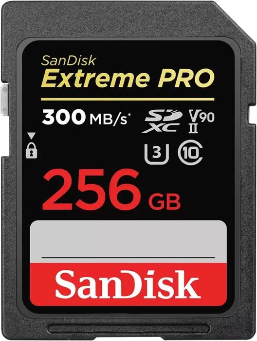 Чисто нова неразпечатана карта памет Sandisk SDXC v90, 256GB