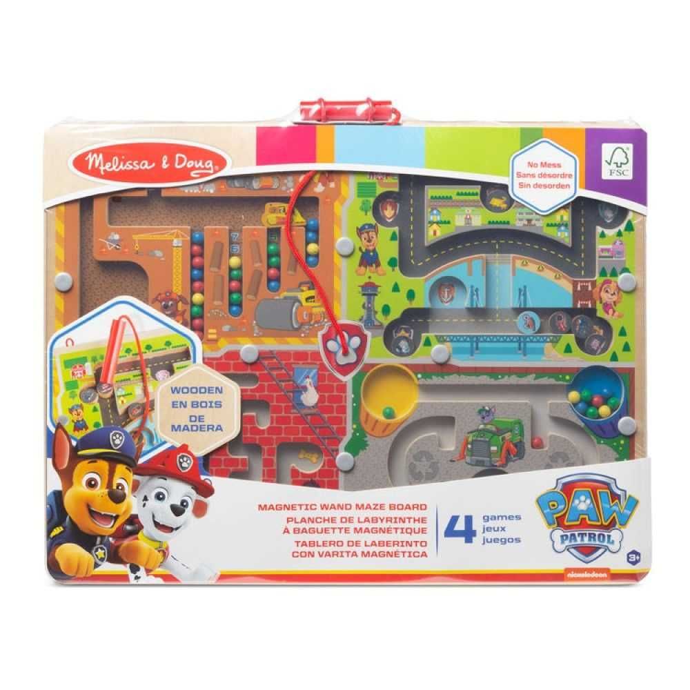 Дървена дъска с магнитни топчета лабиринт Melissa and Doug Paw Patrol