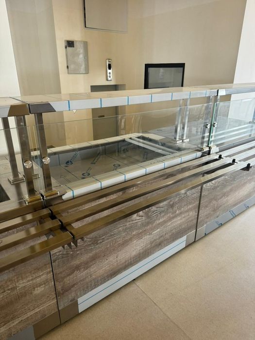 Линия раздачи из лдсп  мармит нейтральный кассовый прилавок кухонное