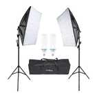 Softbox 50x70 Kit lumina continua 2x135W videochat foto studio moda