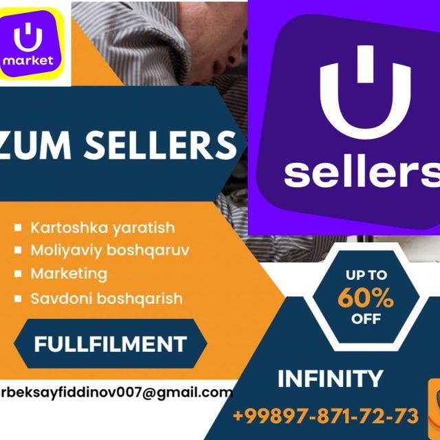 Uzum market menjerlik xizmati, barcha xizmat bizdan tovar topshiriw sz