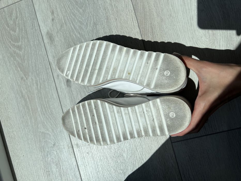 Pantofi Oxford, din piele, cu platforma - 42