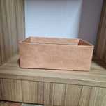 Set 4 cutii decorative culoare piersica 22.5x15x8 cm
