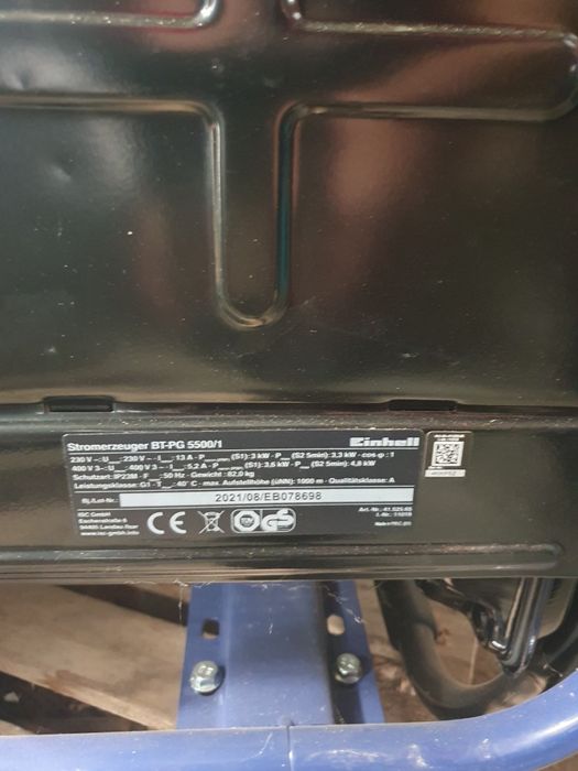 Generator EINHELL 4,8 KW mono și trifazic adus din Germania