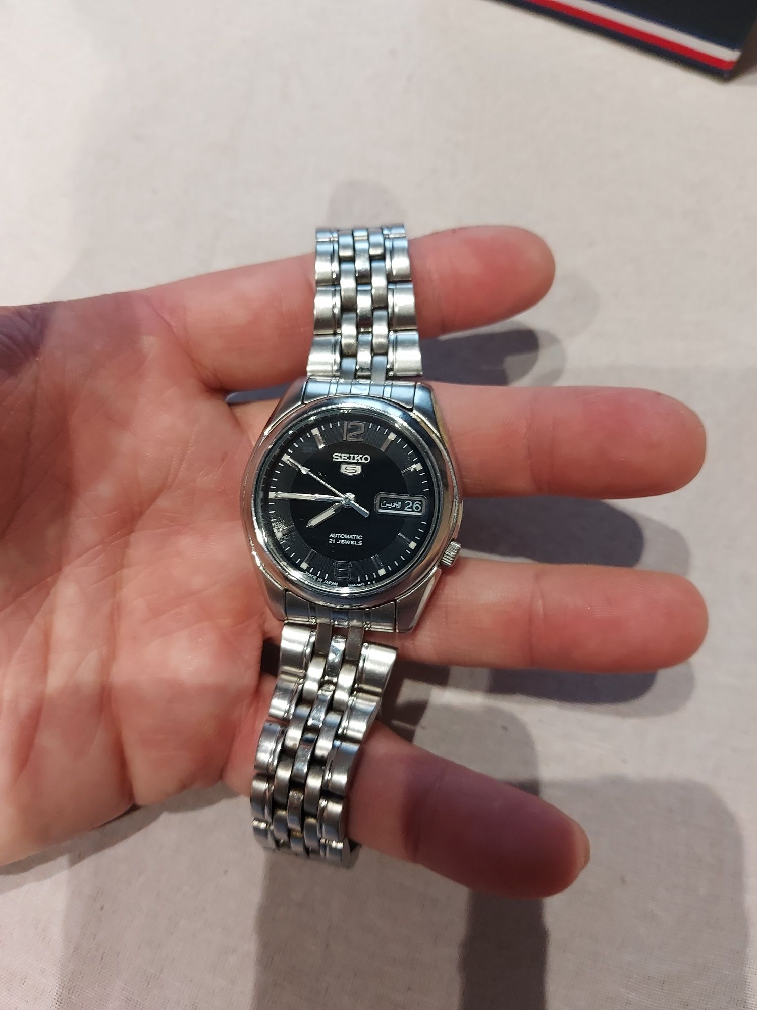 Ceas seiko 5 automatic japan,21 jewels,7s26-01v0,totul original,superb