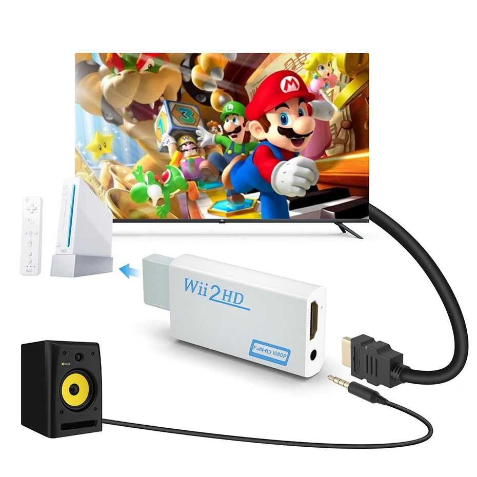 Wii към HDMI преходник за Nintendo