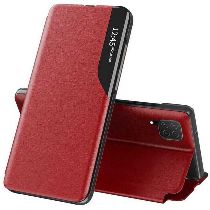Carte caiet Husa tip Flip S-View Samsung A22 4G Stand Carte Smart Rosu
