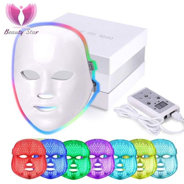 Косметологическая Световая чудо-маска Colorful LED beauty mask. 7 цвет