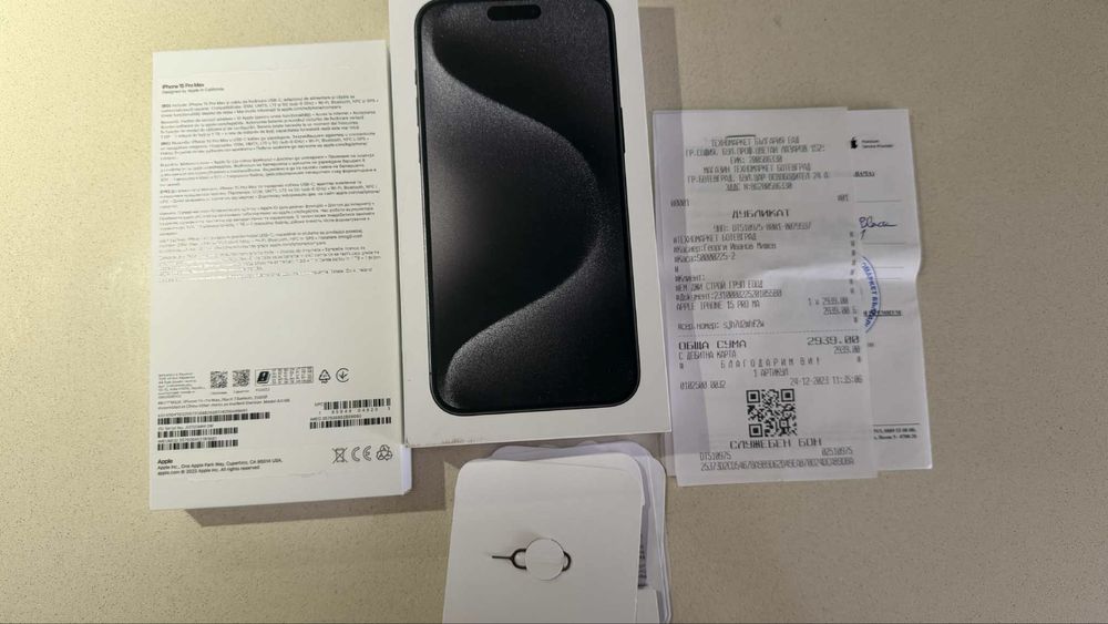 Iphone 15pro max 256gb с остатъчна гаранция