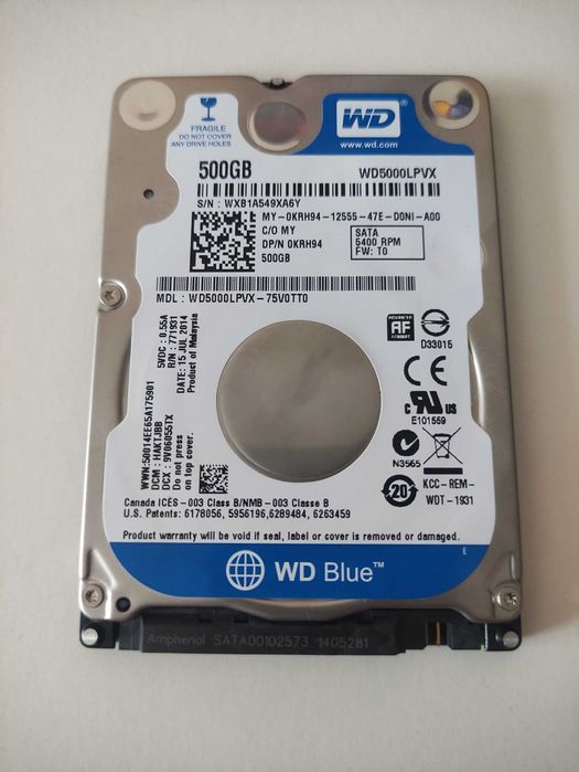 Жесткий диск для ноутбука 500 Мб WD