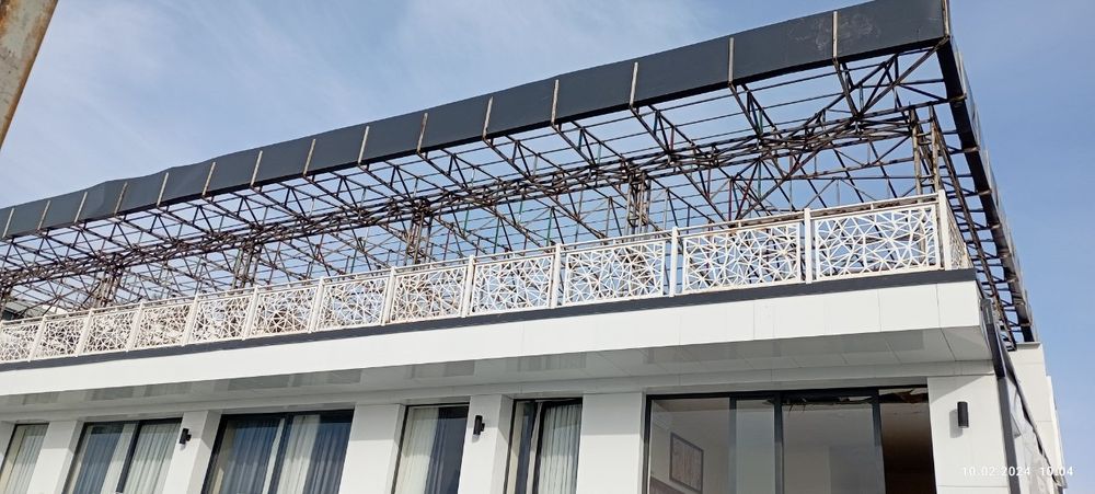 Навес ва томлар куриш хизмати.