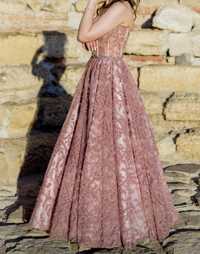 Бална рокля (цвят: пепел от рози)
